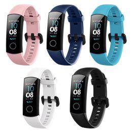 Accessories Smart Wristband For Huawei Honour Band 4 5 Strap Soft Silicone Colour Fitness Tracker Watch Smart Bracelet Strap For huawei 100pcs