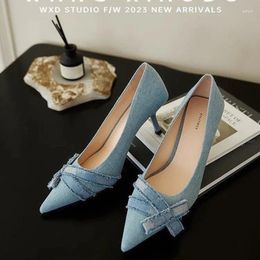 Dress Shoes Women Sexy High Heels Sandals Pointed Toe Brand Cowboy Autumn Pumps Shallow Stilettos Party Fashion