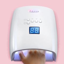 Built-in Battery Rechargeable Nail UV Lamp 66W Wireless Gel Polish Dryer S10 Pedicure Manicure Light Cordless LED Nail Lamp 240318