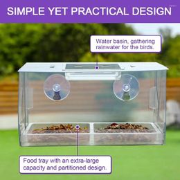 Other Bird Supplies Food Container Capacity Transparent Window Feeder For Indoor Outdoor Use Foldable Design House Garden Decor