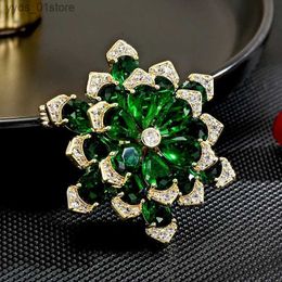 Pins Brooches SUYU Winter Elegant And Personalised Snowflake Style Design Sense Brooch For Womens Luxury Brooch Exquisite Accessories Pin L240323