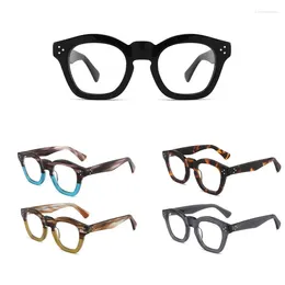 Sunglasses Fashion Plate Material Anti Blue Light High-end Flat Multi Hinge Glasses Women Frame Men Business Office Sunnie
