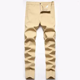 Men's Jeans Spring And Summer Casual Straight Leg Fashion Pants Warm House Tie Band