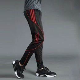 Men Autumn Casual Sports Pants Print Pockets Elastic Waist Loose Quick Drying Fitness Running Basketball Training Trousers 240323