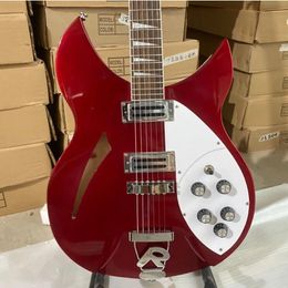 Ricken 330 Electric Guitar, Matellic Red Color, Maple Body, Rosewood Fretboard, R Tail Bridge, Free Ship