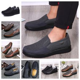 GAI comfortable Men Shoe Black Shoes Round Toe party Outdoor banquet Classic suit Mens Business heel designer Shoes sizes EUR 38-50 softs