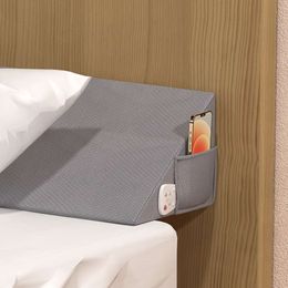 1pc Pillow (60"x6"x10") Filler (0-8") Bed Wedge for Gap Between Your Headboard and Mattress Dark Grey
