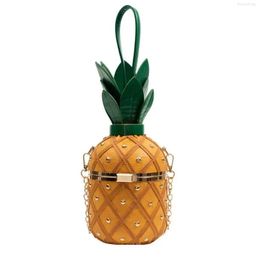 Designer Handbag Personalised Pineapple Bag New Single Shoulder Chain Crossbody Bucket Bag Rivet Small Party Bolso Fiesta