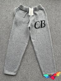 Grey Relaxed Cole Buxton Pants Men Women Merino Wool Cotton Cole Buxton CB Pants Loose Casual Sweatpants Trousers 240318