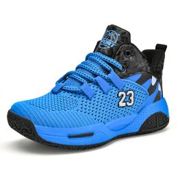 Shoes 2023 Boys Basketball Shoes for Children Breathable Sports Shoes Girls Sneakers Thick Sole Nonslip Kids Training Athletic Shoes