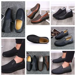 GAI comfortables Men Shoe Black Shoes Round Toes party Outdoors banquet suit Men Business heel designers Shoe EUR 38-50 softs