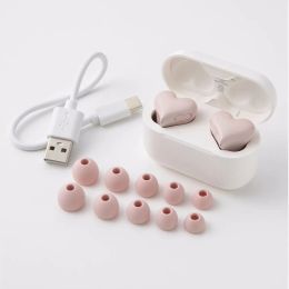 Earphones Bluetooth Wireless Headphones Heart Shaped Earphones Woman Earphones High Quality Heart Earbuds Supplies Girl Gifts