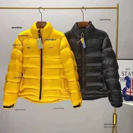 black Mens yellow down jacket down parka cotton jacket warm jacket cold badge down cotton jacket mens and womens oversized sports and leisure M821