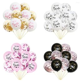 Party Decoration 10Pcs Rose Gold Team Bride Latex Confetti Balloons Hen Bachelorette Wedding Bridal Shower Supplies