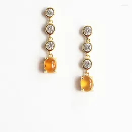 Stud Earrings Fashion Vintage Shiny Zircon Imitation Pearl Bridal Wedding Party Jewellery Luxury Tassel Drop For Women