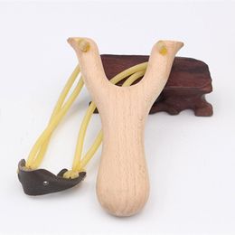 Children's Slingshot String Rubber Wooden Outdoor Play Toys Traditional Tools Sling Shots Shooting Kids Handheld Hunting Aunim