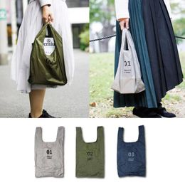 Storage Bags Reusable Folding Shopping Bag High Quality Nylon Ultra-light Tote Eco Waterproof Handheld Carrier Home