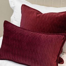 Pillow Elegant Vintage Red Geometric Square Throw Pillow/almofadas Case 30x50 45 Classic Retro Simple Solid Cover Home Decore