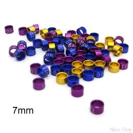 Rings 50 Pcs 4mm7mm Mix Colour Bird Foot Ring Bands Clip on Leg Rings for Pigeon Dove Chicks Ju09 20 Dropship