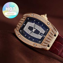 RM Wristwatch Timepiece RM007 Series Black Lip Full Diamond White Gold Full Sky Star Used 18k Rose G 8ZMM