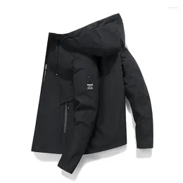 Men's Jackets Spring And Autumn Casual Outdoor Camping Jacket Zipper Hoodie Windproof Coat Male Sports Work Jacketshell Overcoat