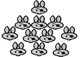 10 pcs Rabbit Pirat badge patches for clothing iron embroidered patch applique iron on patches sewing accessories for DIY clothes3270517