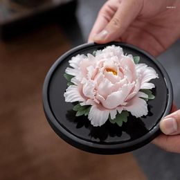 Decorative Figurines Handmade Ceramic Pinch Flower Fraud Aroma Diffuser Study And Bedroom Beauty Salon Crafts Peornaments Hand Gift Lotus El