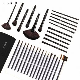 vander Profial Makeup Brush Set Perfect for Foundati Face Powder Blending Blush Brzer Eyeliner Eye Brows with Case F04P#