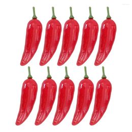 Decorative Flowers 36 Pcs Artifical Chilli Simulation Mini Decor Miniature Fake Vegetable Model Models