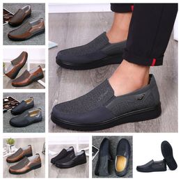 GAI comfortable Men Shoes Black Shoe Rounds Toes party Outdoors banquet Classic suit Men Business heel designer Shoe EUR 38-50 soft