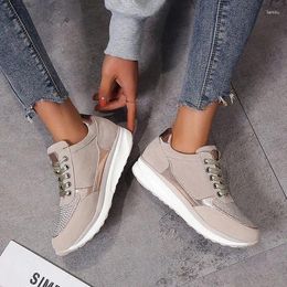 Casual Shoes 2024Sneakers Spring Autumn Fashion Thick Bottom Round Toe Breathable Platform High Heel Mixed Colours Leisure Women Shoes896