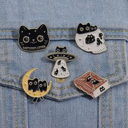 halloween black dark animals enamel pins Cute Anime Movies Games Hard Enamel Pins Collect Cartoon Brooch Backpack Hat Bag Collar Lapel Badges