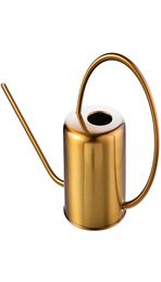 1300ml Stainless Steel Watering Can Gold Garden Small Water Bottle Easy To Use Handle Perfect For Watering Plants Flower 2012112116982