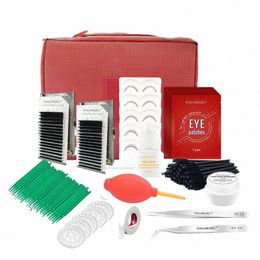 nagaraku Eyel Extensi kit for starter Makeup Tools Set False Eyeles kits Glue Eyel Tweezers Ring Brush K3Bk#