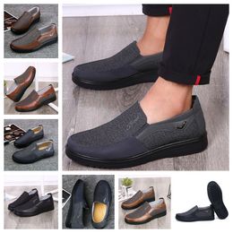 GAI comfortable Men Shoes Black Shoe Rounds Toes party Outdoors banquet Classic suit Mens Business heel designer Shoe EUR 38-50 soft