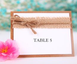 Retro Table Name Place Cards Linen Lace Wedding Party Favour DecorBirthday Party Centrepieces Accessories Baby Shower7394143