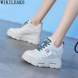 Casual Shoes Wedge Sneakers Platforms Luxury Elevator For Women 2024 Fashion Woman Vulcanize White Height Increasing