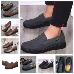 GAI comfortable Men Shoe Black Shoe Round Toe party Outdoor banquet Classic suits Men Business heel designer Shoes size EUR 38-50 soft