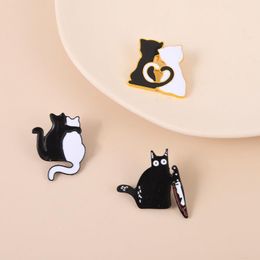 halloween dark animals knife friends enamel pins Cute Anime Movies Games Hard Enamel Pins Collect Cartoon Brooch Backpack Hat Bag Collar Lapel Badges