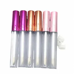 empty Transparent Lipgloss Tubes 2.5ML Cosmetic Packaging Bottles Colourful Lid 50pcs 100pcs Frost Lip Glaze Plastic Ctainers s4Ei#