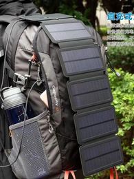 Storage Bags Outdoor Play Travel Mountain Climbing Folding Bag 10W Solar Panel Charger Power Bank Mobile Phone Universal Type