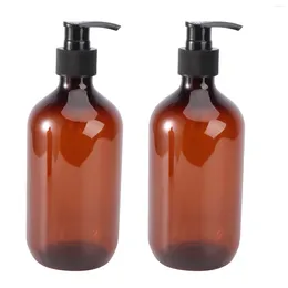 Storage Bottles 2 PCS Pump Bottle Hand Soap Travel Empty Shampoo Detergent Dispenser Refillable