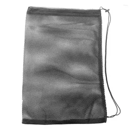 Laundry Bags Sports Mesh Equipment Bag - Multipurpose Nylon Drawstring Sack With Lock Tag For Balls Beach