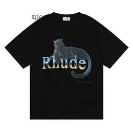 Rhude Shirt Designers Mens T Shirts for Summer Mens Tops Letter Polos Shirt Womens Tshirts Clothing Short Sleeved Large Plus Size 100% Rhude Short 505