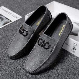 Shoes WEH men loafers shoes 2023 Fashion Luxury Trendy Dress Shoes Split Leather Moccasins Shoes for Men Formal Mariage Wedding Shoes