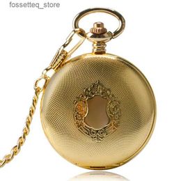 Pocket Watches Golden Automatic Mechanical Pocket Fob For Nurse Luxury Fashion Tren Stylish Shield Pendant Men Women Christmas Gift L240322