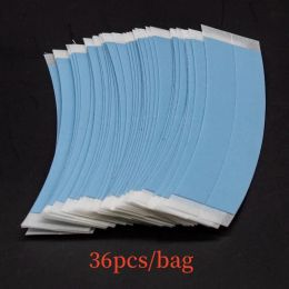 Adhesives 36 pieces 7.6 cm* 2.2 cm blue double side tape lace front wig tape arc double sided Tape for toupee Hair wig adhesive Hair Tools