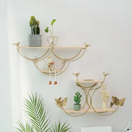 Decorative Plates Nordic Traceless Storage Rack Aquatic Vase Wall Decoration Shelf Home Decor For Living Room Bedroom Dining