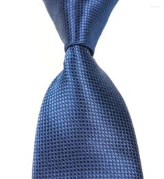 Bow Ties Classic Solid Blue Purple Tie JACQUARD WOVEN Silk 8cm Men's Necktie Business Wedding Party Formal Neck