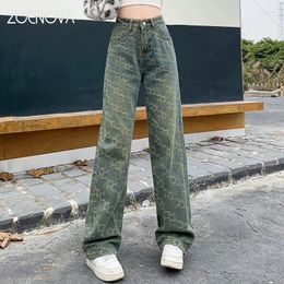 Women's Jeans ZOENOVA Korean Version Street Y2K High Quality Soft Spring Cool Girl Casual Waist Straight Wide Leg Pants